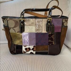Coach Patchwork Holiday Tote Bag 9499